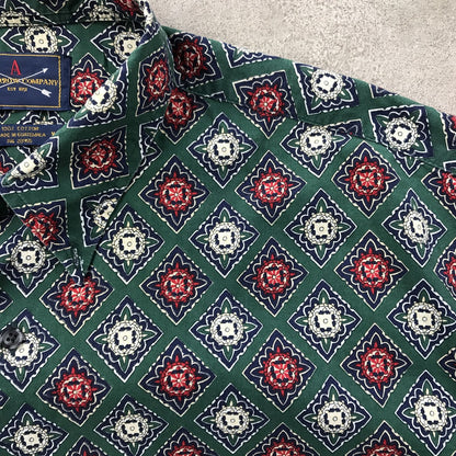 [Used] Short-sleeved shirt XL 90s THE ARROW COMPANY All-over pattern Monogram pattern Cotton shirt Short sleeve Vintage Other Size: XL [Kakogawa Logistics] 