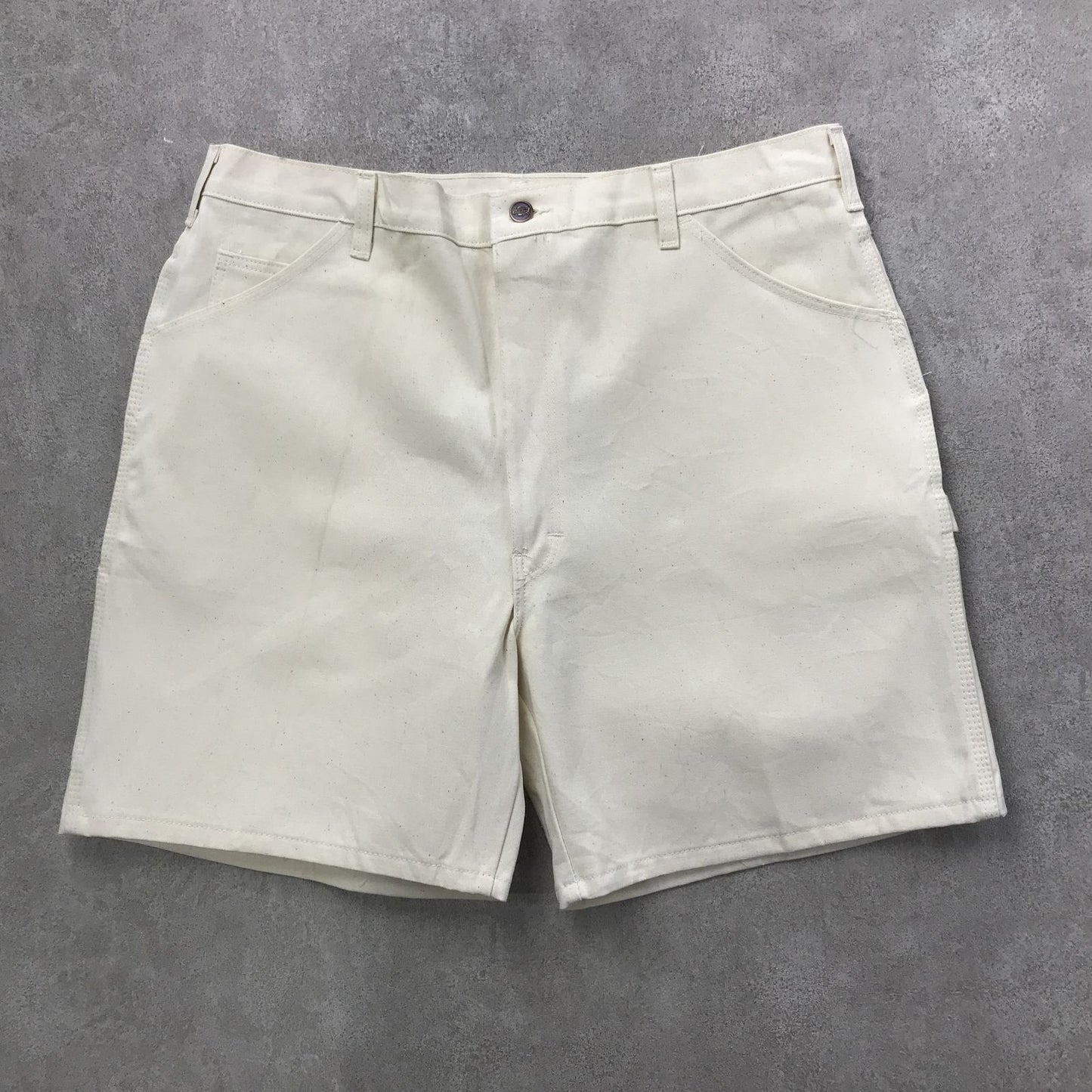 【中古】Dickies | ディッキーズ ショートパンツ 70年代 Dickies ディッキーズ デッドストック？ハーフペインターパンツ ショートパンツ ワークパンツ オフホワイト 生成りコットンツイル 半パン ワークショーツ ホワイト【加古川物流】