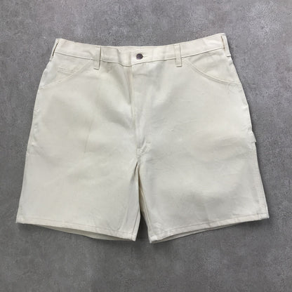 [Used] Dickies | Dickies shorts from the 70s Dickies Dickies dead stock? Half painter pants Shorts Work pants Off-white Natural cotton twill Half pants Work shorts White [Kakogawa Logistics] 