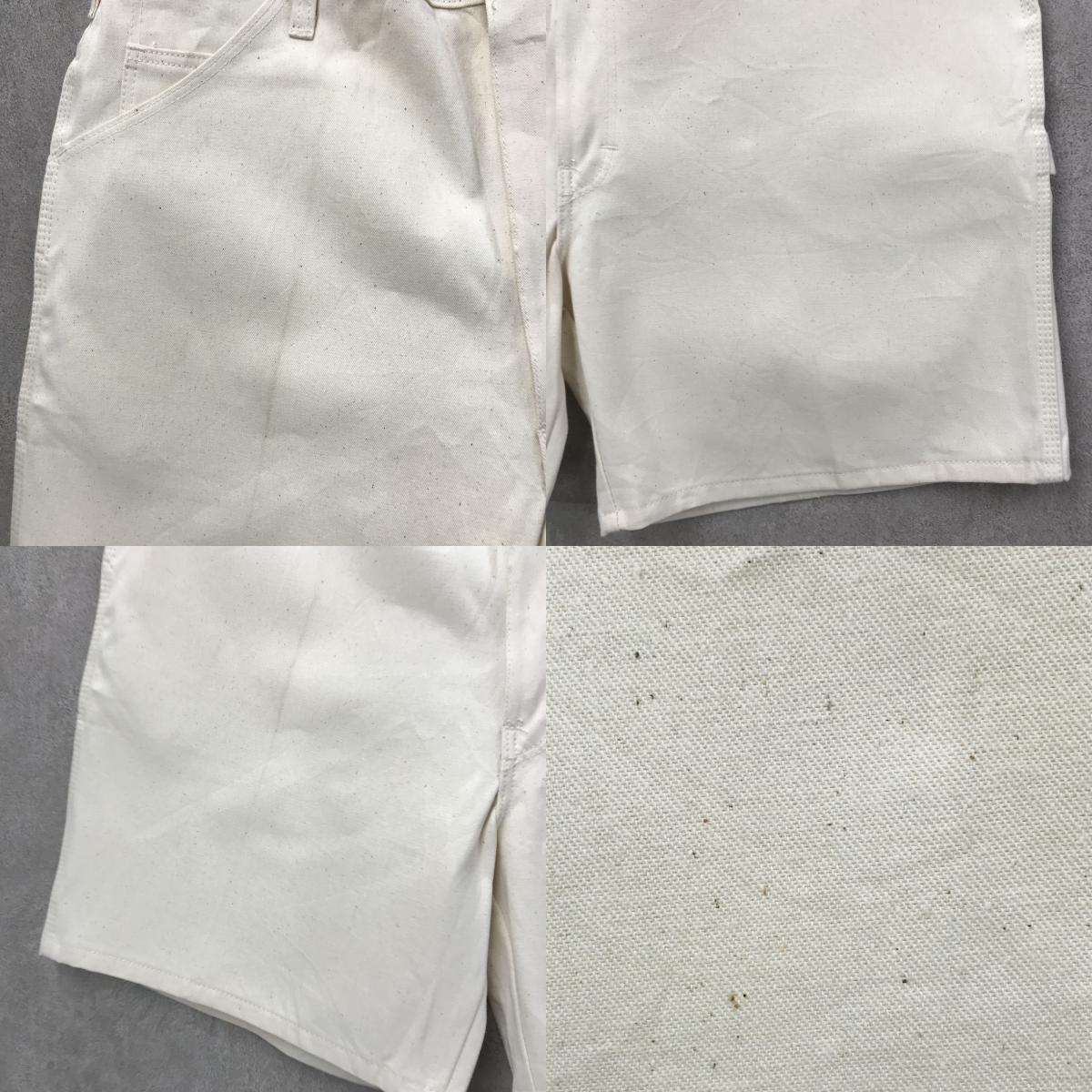 【中古】Dickies | ディッキーズ ショートパンツ 70年代 Dickies ディッキーズ デッドストック？ハーフペインターパンツ ショートパンツ ワークパンツ オフホワイト 生成りコットンツイル 半パン ワークショーツ ホワイト【加古川物流】