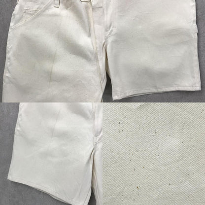 [Used] Dickies | Dickies shorts from the 70s Dickies Dickies dead stock? Half painter pants Shorts Work pants Off-white Natural cotton twill Half pants Work shorts White [Kakogawa Logistics] 