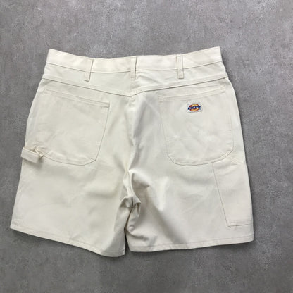 [Used] Dickies | Dickies shorts from the 70s Dickies Dickies dead stock? Half painter pants Shorts Work pants Off-white Natural cotton twill Half pants Work shorts White [Kakogawa Logistics] 