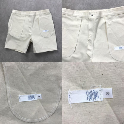 [Used] Dickies | Dickies shorts from the 70s Dickies Dickies dead stock? Half painter pants Shorts Work pants Off-white Natural cotton twill Half pants Work shorts White [Kakogawa Logistics] 