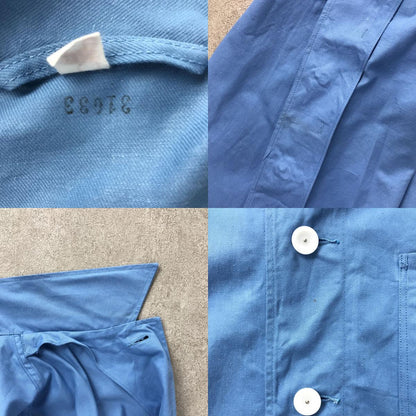 [Used] Other outerwear German Army Hospital Jacket VINTAGE Germany Hospital Coverall Jacket 102 Change Button Blue [Kakogawa Logistics] 