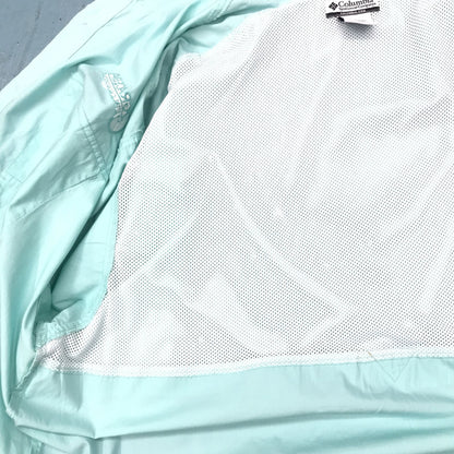 [Used] Short-sleeved shirt XL COLUMBIA PFG FM7130 Columbia 100% cotton type with company embroidery Short-sleeved fishing shirt S/S SHIRT Short sleeve Sherbet green Bonehead green Size: XL [Kakogawa Logistics] 