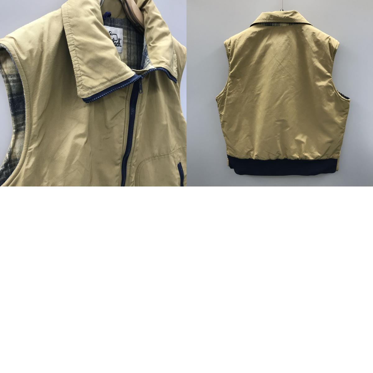 WOOLRICH | ウールリッチ ブルゾン 70年代～80年代 USA製 ウールリッチ WOOLRICH ベスト ロクヨンクロス 60/49 ベージュ 裏ウールライナー付き ベージュ サイズ：L