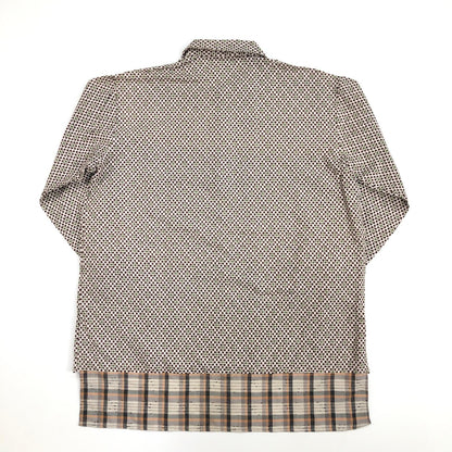 [Used] VINTAGE clothing | Vintage Iryo Planet EURO VINTAGE Geometric pattern collar new arrival half zip long sleeve shirt [Kakogawa Logistics] 