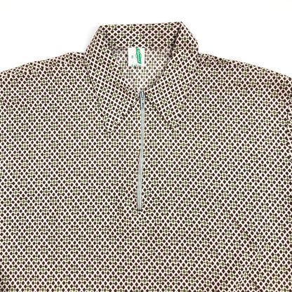 [Used] VINTAGE clothing | Vintage Iryo Planet EURO VINTAGE Geometric pattern collar new arrival half zip long sleeve shirt [Kakogawa Logistics] 