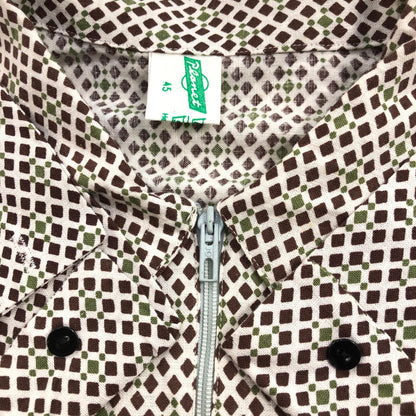 [Used] VINTAGE clothing | Vintage Iryo Planet EURO VINTAGE Geometric pattern collar new arrival half zip long sleeve shirt [Kakogawa Logistics] 