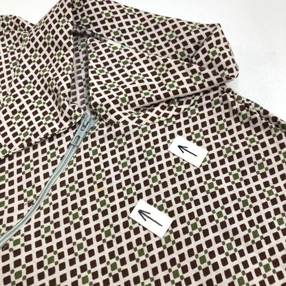 [Used] VINTAGE clothing | Vintage Iryo Planet EURO VINTAGE Geometric pattern collar new arrival half zip long sleeve shirt [Kakogawa Logistics] 