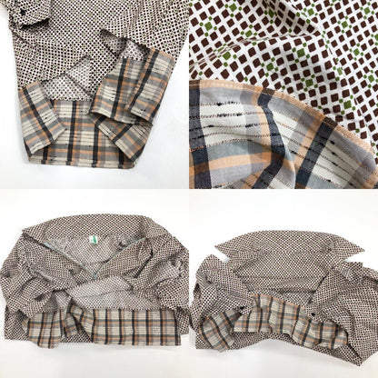 [Used] VINTAGE clothing | Vintage Iryo Planet EURO VINTAGE Geometric pattern collar new arrival half zip long sleeve shirt [Kakogawa Logistics] 