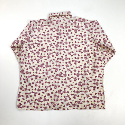 [Used] VINTAGE clothing | Vintage Iryo 60s-70s EURO pajama shirt geometric pattern made in Vietnam long sleeve shirt [Kakogawa Logistics] 