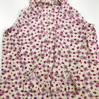 [Used] VINTAGE clothing | Vintage Iryo 60s-70s EURO pajama shirt geometric pattern made in Vietnam long sleeve shirt [Kakogawa Logistics] 