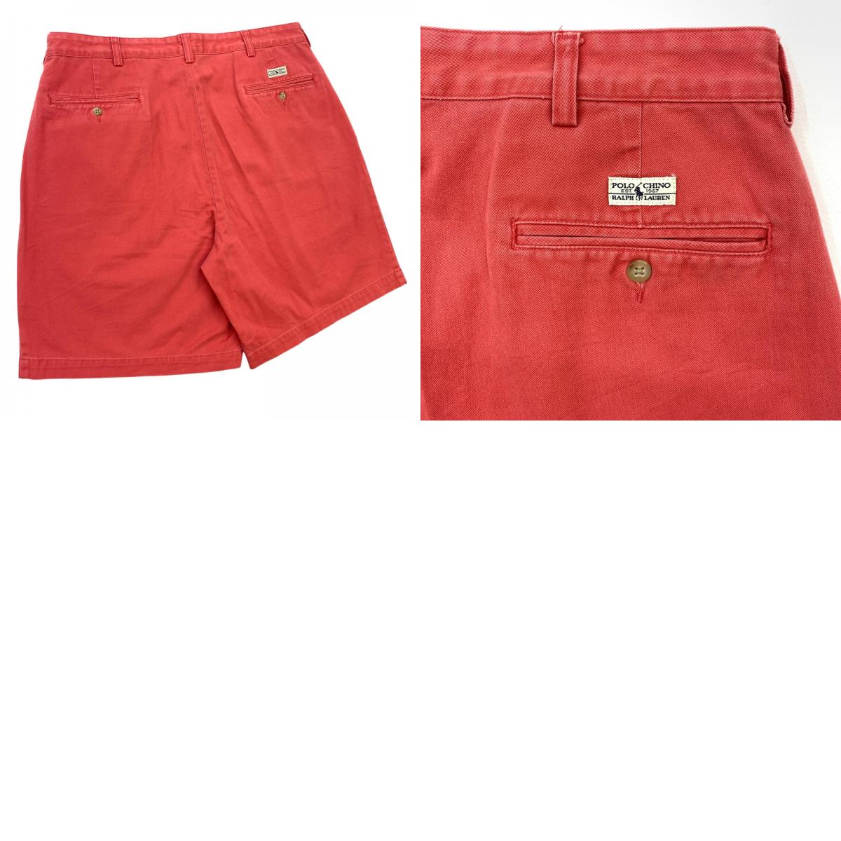 【中古】POLO RALPH LAUREN | ポロ・ラルフローレン POLO CHINO　2タック チノ ショートパンツ ピンク サイズ：36【加古川物流】