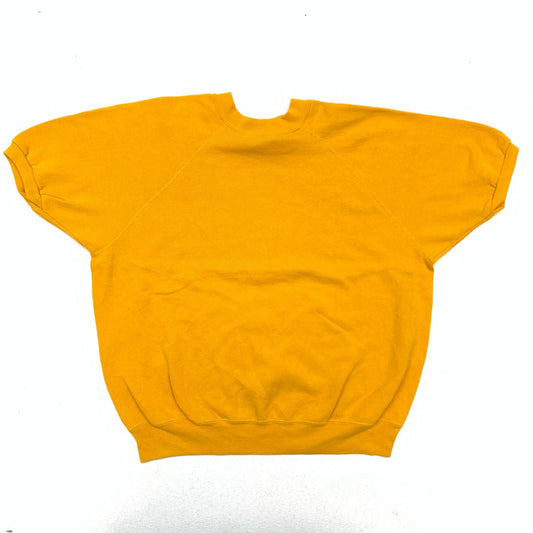 【中古】 TREND BASICS ラグランスリーブスウェット　半袖 スウェット イエロー サイズ：L【加古川物流】