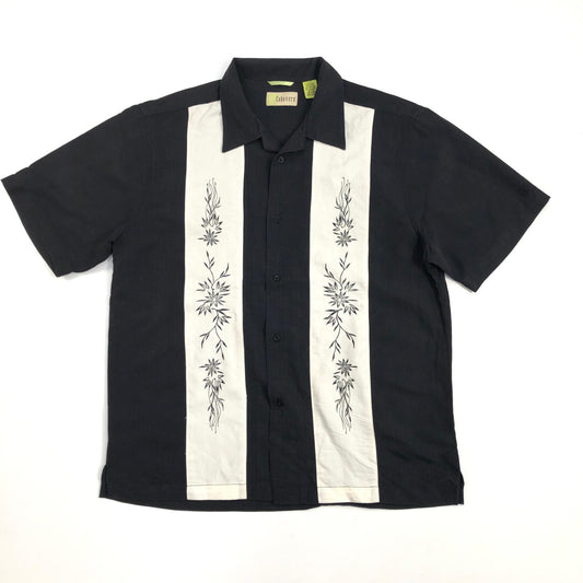 [Used] CUBAVERA Rayon Blend Cuban Shirt Short Sleeve Shirt Black Size: L [Kakogawa Logistics] 