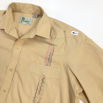 [Used] PANABRISA Cuba Shirt, Short Sleeve Shirt, Yellow, Size: L [Kakogawa Logistics] 