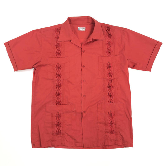 [Used] ChicElegant Cuban Shirt, Short Sleeve Shirt, Red, Size: XL [Kakogawa Logistics] 