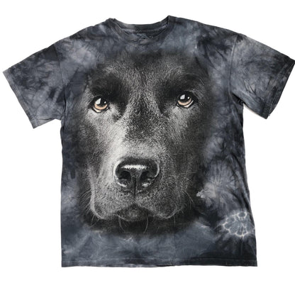 【中古】 THE MOUNTAIN マウンテン DOG 犬 アニマルプリント MEXICO製 半袖Ｔシャツ タイダイ【加古川物流】