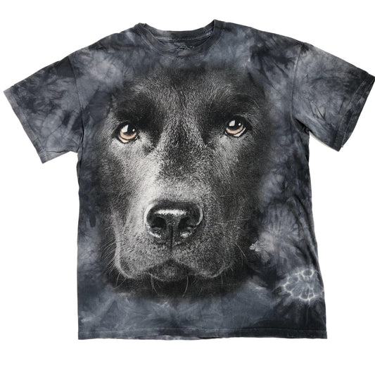 【中古】 THE MOUNTAIN マウンテン DOG 犬 アニマルプリント MEXICO製 半袖Ｔシャツ タイダイ【加古川物流】