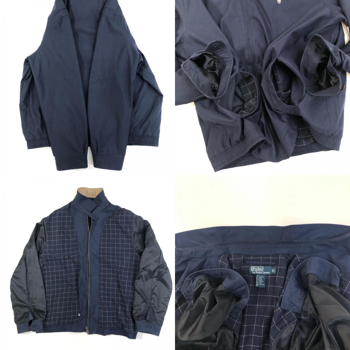 【中古】POLO RALPH LAUREN | ポロ・ラルフローレン スイングトップ ネイビー サイズ：L【加古川物流】