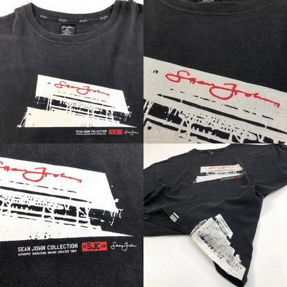 【中古】VINTAGE衣料 | ヴィンテージイリョウ 【SEAN JOHN】 半袖Ｔシャツ ブラック【加古川物流】