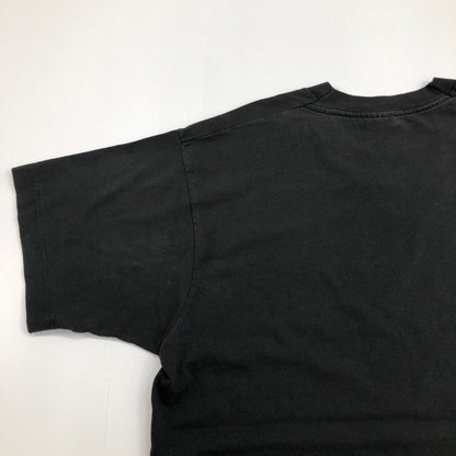 【中古】 FRUIT OF THE LOOM　フルーツオブザルーム　90年代　CORNHUSKERS　コーンハスカーズ　チームロゴ　前面プリント　シングルステッチ　USA製　ヴィンテージ 半袖Ｔシャツ ブラック サイズ：L【加古川物流】