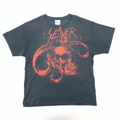 [Used] VINTAGE clothing | Vintage Iryo Hanes HEAVYWEIGHT SLAYER TOUR Tee Band Skull Short Sleeve T-shirt Black Size: L [Kakogawa Logistics] 