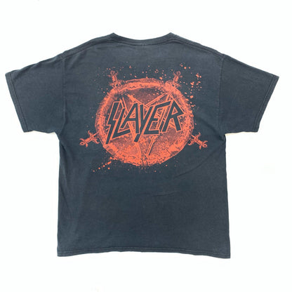 [Used] VINTAGE clothing | Vintage Iryo Hanes HEAVYWEIGHT SLAYER TOUR Tee Band Skull Short Sleeve T-shirt Black Size: L [Kakogawa Logistics] 