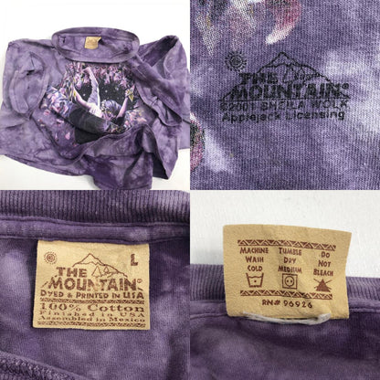【中古】 THE MOUNTAIN ザ マウンテン 天使 薔薇 妖精 半袖Ｔシャツ タイダイ サイズ：L【加古川物流】