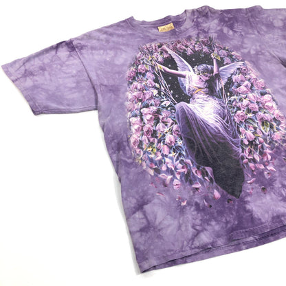 【中古】 THE MOUNTAIN ザ マウンテン 天使 薔薇 妖精 半袖Ｔシャツ タイダイ サイズ：L【加古川物流】