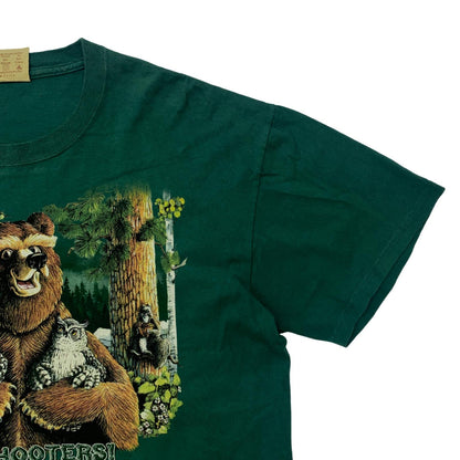 [Used] THE MOUNTAIN NICE HOOTERS Bear Short Sleeve T-Shirt Green Size: L [Kakogawa Logistics] 
