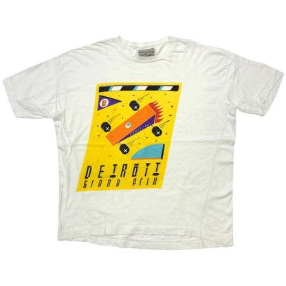 [Used] UNITED COLORS OF BENETTON Outdoor Clothing Detroit Grand Prix F1 Race Short Sleeve T-Shirt White [Kakogawa Logistics] 