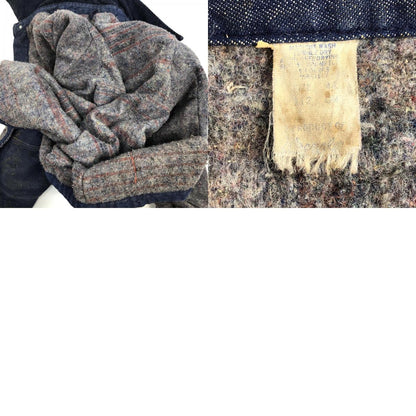[Used] Wrangler | Wrangler 70s denim coveralls, blanket lining, corduroy collar, indigo, size L [Kakogawa Logistics] 