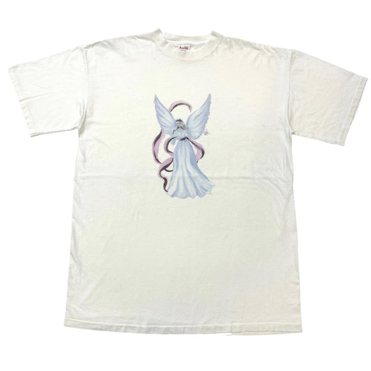 【中古】 Ameri Tees 90年代 エンジェル 天使 USA製 半袖Ｔシャツ ホワイト【加古川物流】