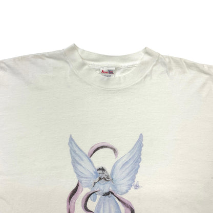 【中古】 Ameri Tees 90年代 エンジェル 天使 USA製 半袖Ｔシャツ ホワイト【加古川物流】