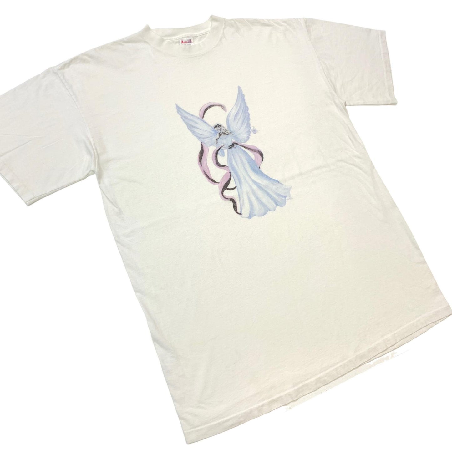 【中古】 Ameri Tees 90年代 エンジェル 天使 USA製 半袖Ｔシャツ ホワイト【加古川物流】