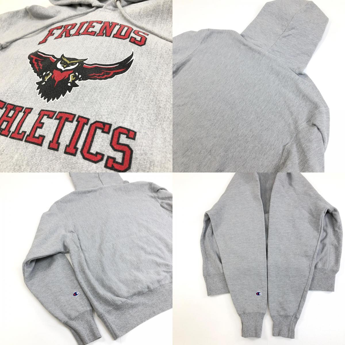 【中古】Champion | チャンピオン FRIENDS ATHLETICS パーカー REVERSE WEAVE グレー【加古川物流】