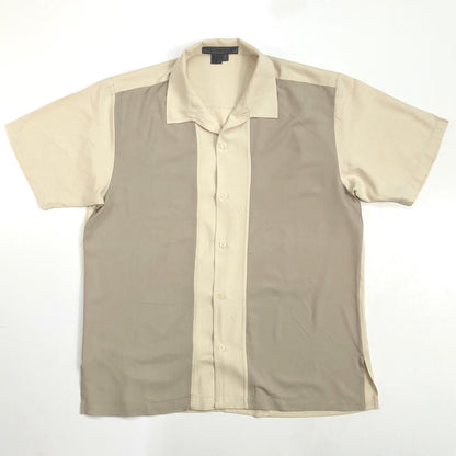 [Used] TECHNIQUE Line Shirt, Short Sleeve Shirt, Beige, Size: L [Kakogawa Logistics] 