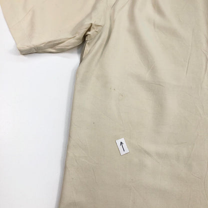[Used] TECHNIQUE Line Shirt, Short Sleeve Shirt, Beige, Size: L [Kakogawa Logistics] 