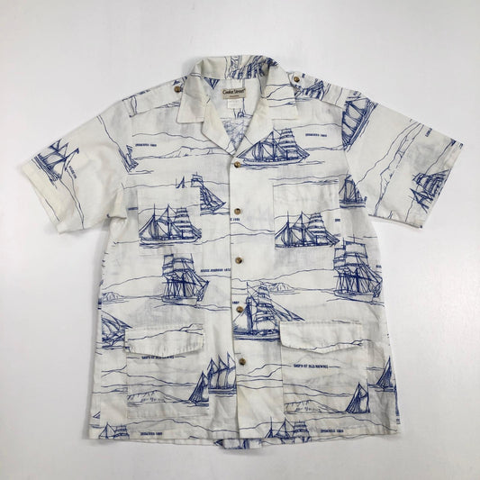 [Used] Cooke Street Board Pattern Open Collar Shirt, Short Sleeve Shirt [Kakogawa Logistics] 