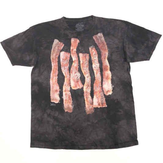 【中古】 THE MOUNTAIN ザ マウンテン 焼きベーコン  半袖Ｔシャツ グレー【加古川物流】