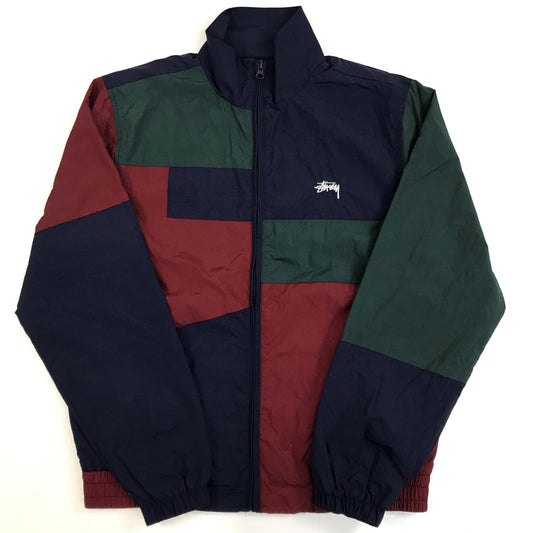 【中古】STUSSY | ステューシー Panel Track Jacket ナイロンジャケット 115456 ネイビー サイズ：S【加古川物流】