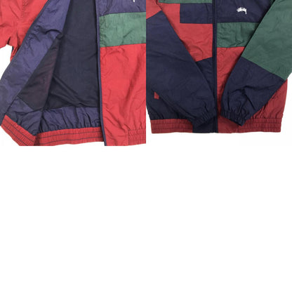 【中古】STUSSY | ステューシー Panel Track Jacket ナイロンジャケット 115456 ネイビー サイズ：S【加古川物流】