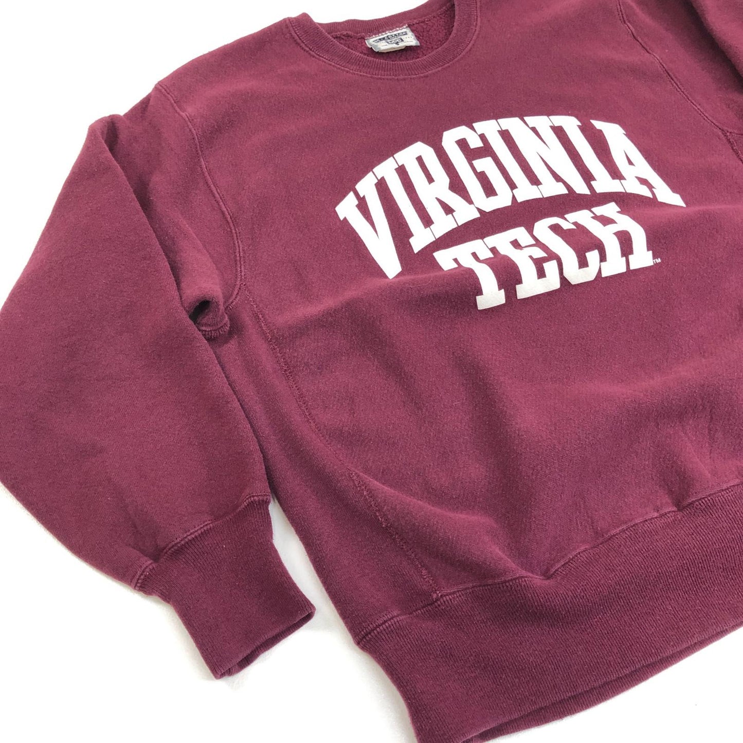 【中古】Lee | リー スウェット VIRGINIA TECH MADE IN USA ボルドー/バーガンディー サイズ：L【加古川物流】