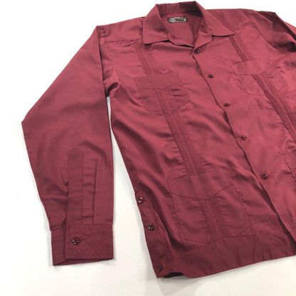 [Used] RAMON Cuban shirt, long sleeve shirt, red, size: 38 [Kakogawa Logistics] 