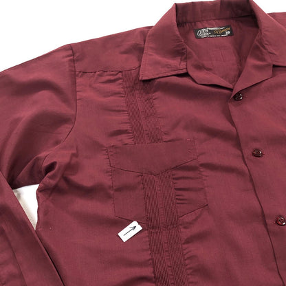 [Used] RAMON Cuban shirt, long sleeve shirt, red, size: 38 [Kakogawa Logistics] 