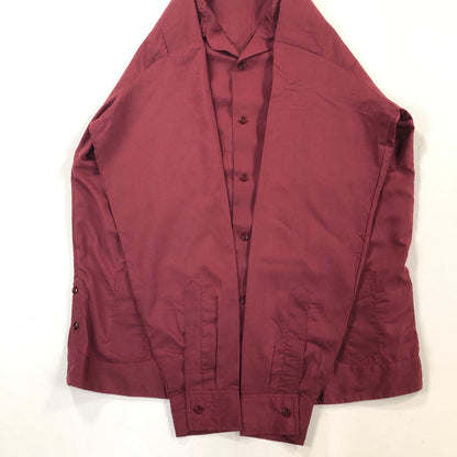 [Used] RAMON Cuban shirt, long sleeve shirt, red, size: 38 [Kakogawa Logistics] 