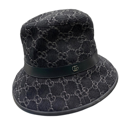 GUCCI | グッチ GGデニム バケットハット 7686473HAYO8460 ハット 7686473HAYO8460 ブラック【瀬戸大橋店】