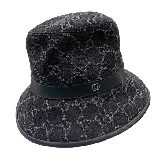 GUCCI | グッチ GGデニム バケットハット 7686473HAYO8460 ハット 7686473HAYO8460 ブラック【瀬戸大橋店】